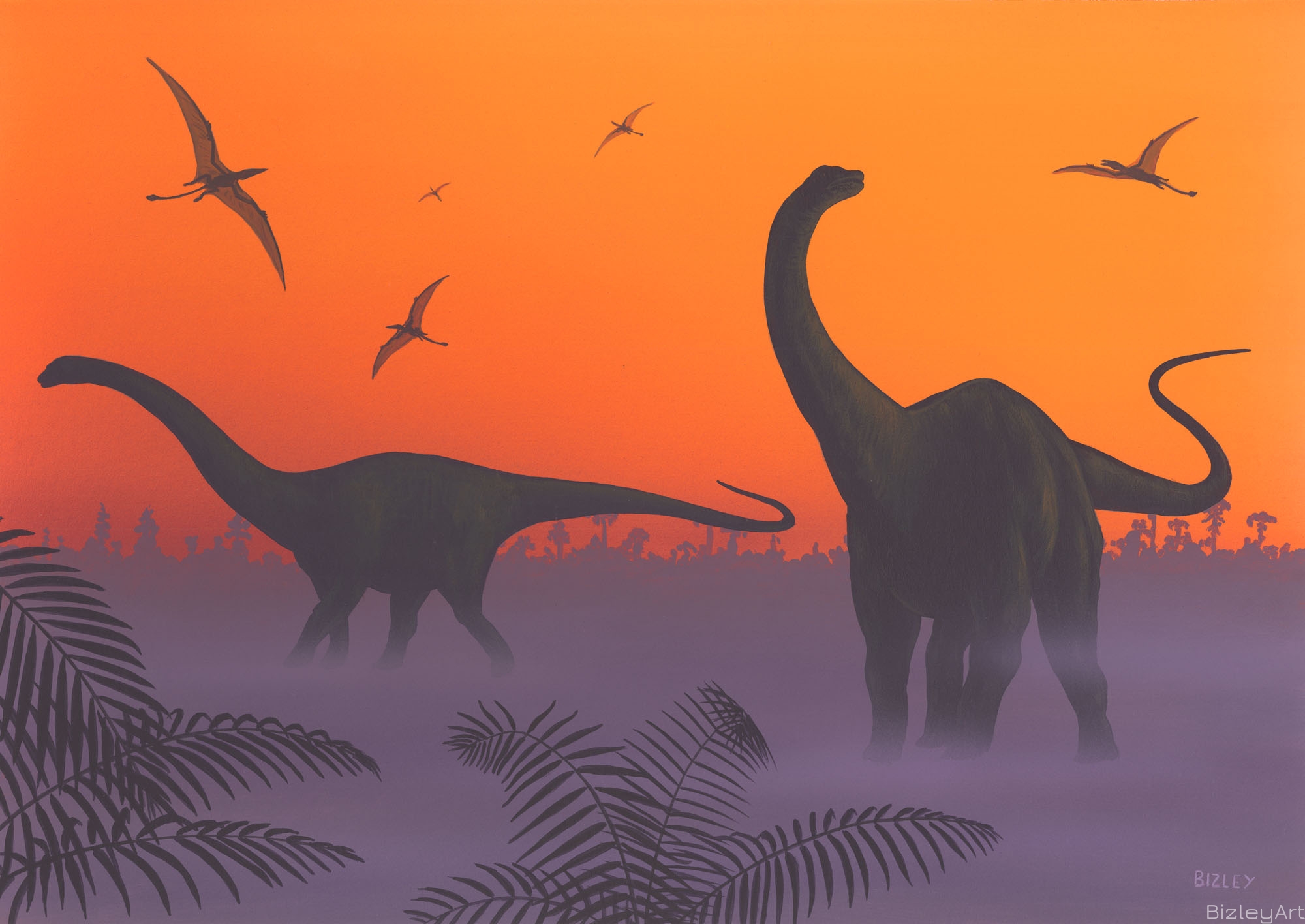 0535 Apatosaurus at Dusk 