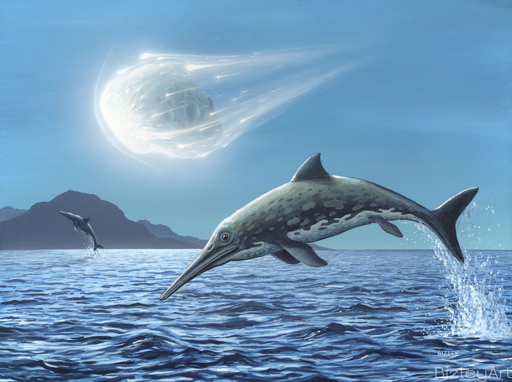 0902 Leaping Ichthyosaurs & Asteroid 