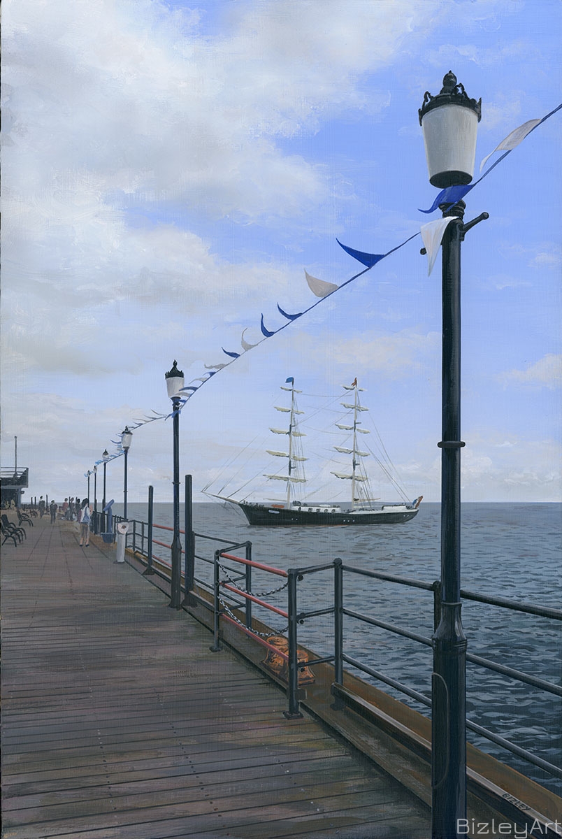 1612 Southend Pier: Arrival of Tall Ship